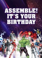 marvel assemble its your birthday verjaardagskaart